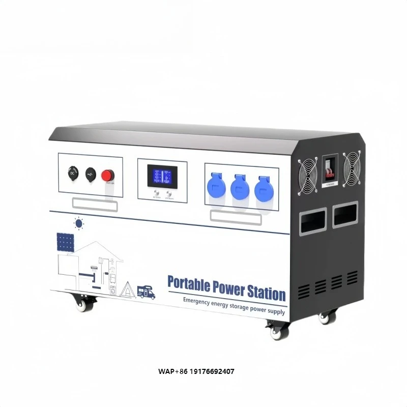 KFsolar 5000W Portable Power Station Pure Sine Wave Solar Generator with MPPT for Home & Outdoor Use Lithium Battery EU AU Plug