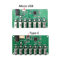 Micro USB Type-C USB 2.0 HUB Module 1 to 7 Port USB Hub Seven Port Splitter Expansion Module with LED 480Mbps Auto Sleep