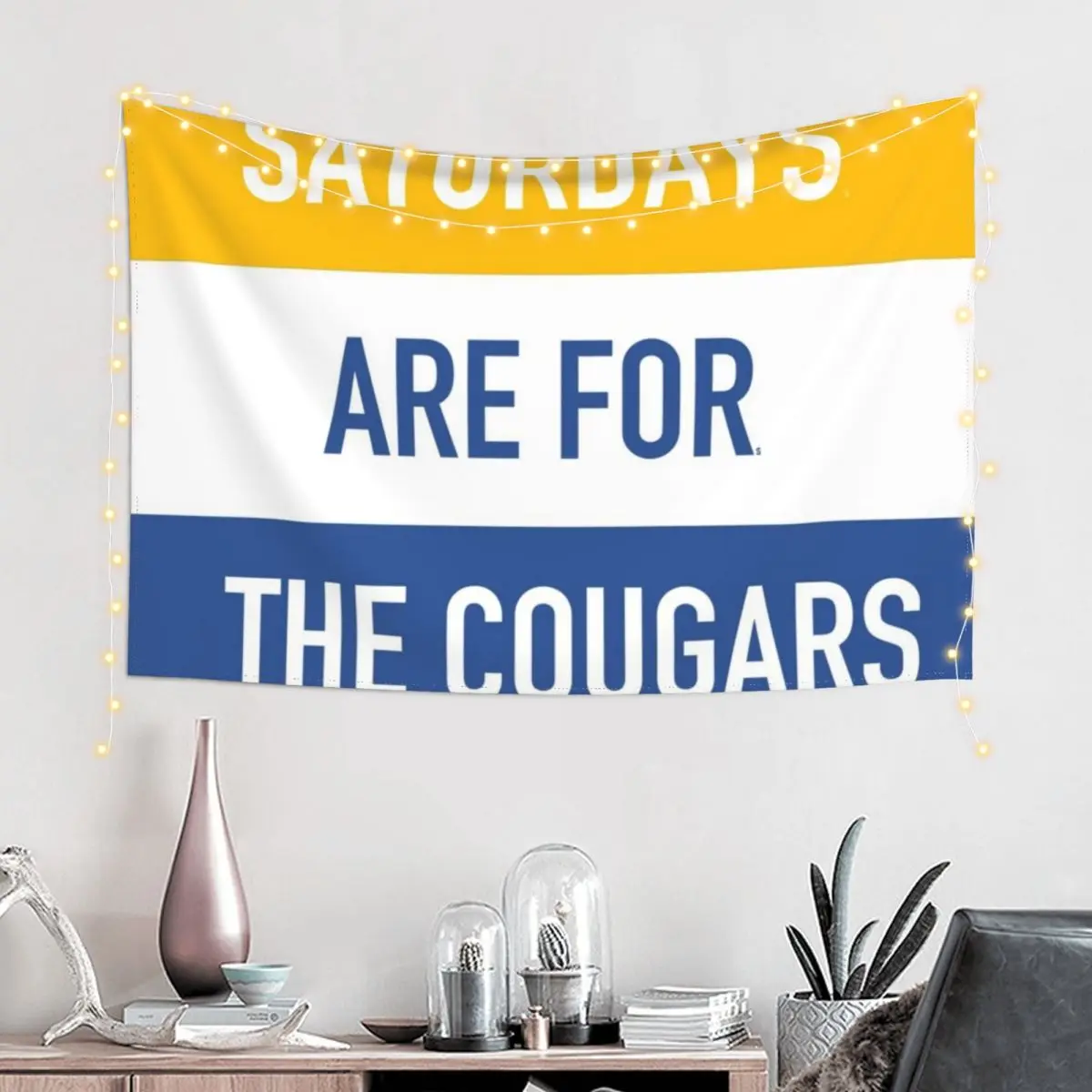 SATURDAYS ARE FOR THE COUGARS Tapestry Carpet Wall Room Decor Korean Style Wall Coverings Tapestry