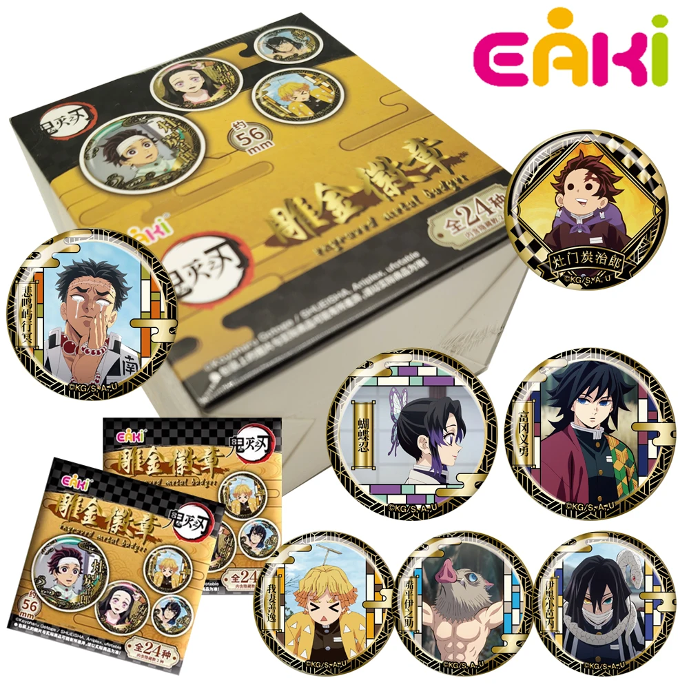 

Genuine Eaki Demon Slayer Peripheral Badges Merch Agatsuma Zenitsu Exquisite Engraved Metal Brooches Pins for Anime Enthusiasts