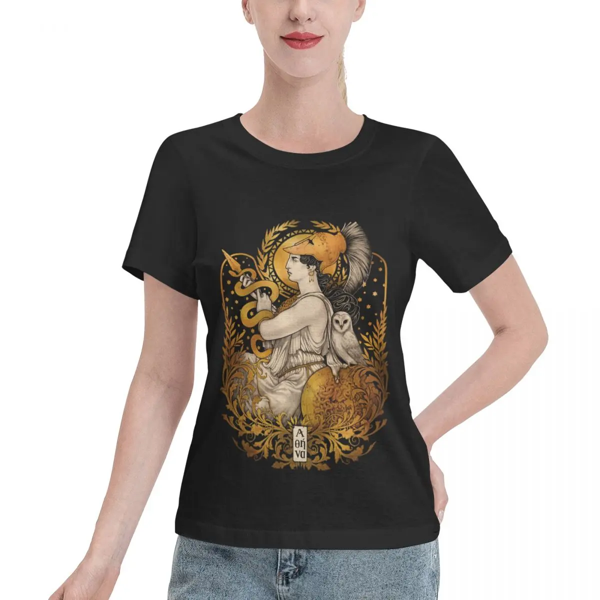 Skin Safe PALLAS ATHENA Relaxed Fit Women's T-shirt Cool Aesthetic Women Top