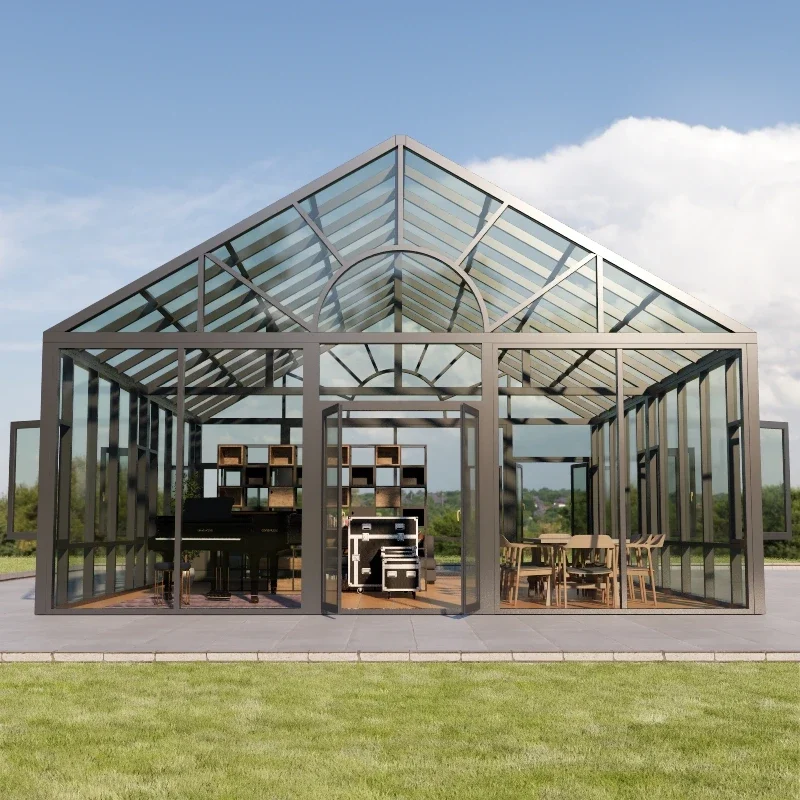 Modern Design Aluminum Frame Glass Sunroom for Patio Garden Balcony Comfortable Spacious sunroom