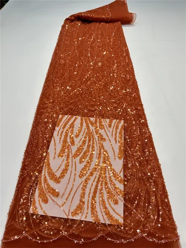 Imagen 2 del producto 2025 última Austria mejor calidad elegante delicado suave malla lentejuelas encaje con piedras tela para fiesta vestido de noche U_GE5812