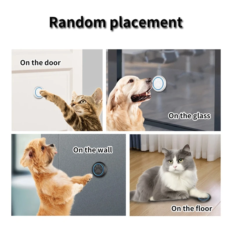 Wireless Doorbell For Cats & Dogs 300M Range 60 Songs High Volume Waterproof Smart Home Training Bell US Plug