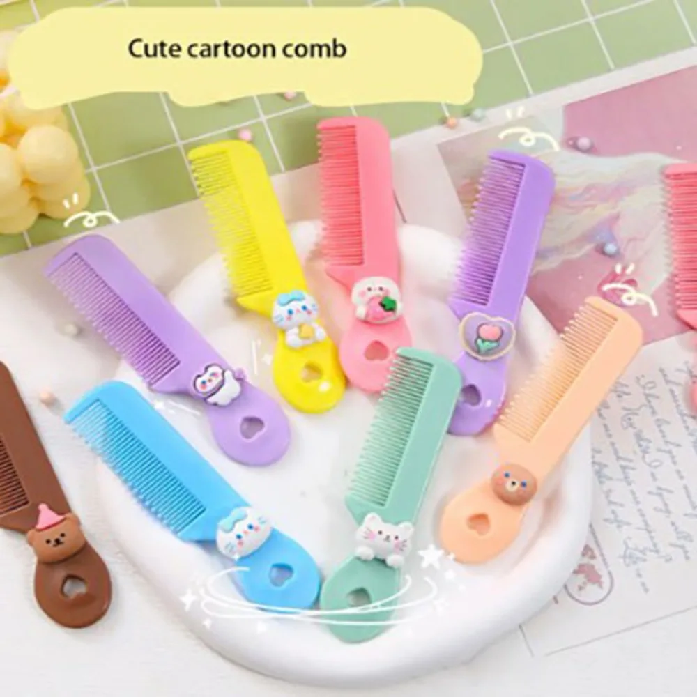 Durable Plastic Cartoon Mini Comb Mini Wear Resistant Cute Student Portable Hair Comb Material Safety Hair Comb