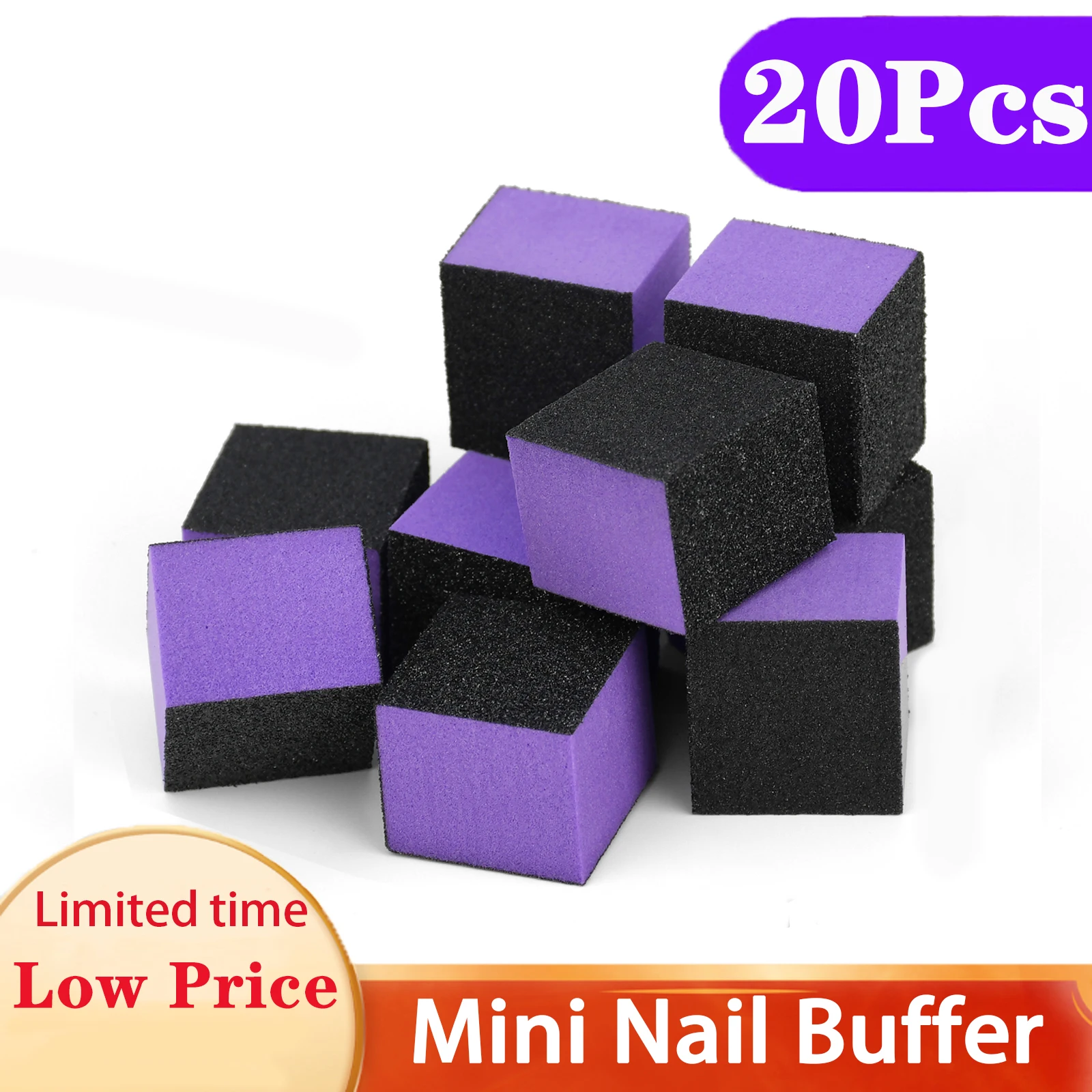 

Manicure Mini 3 Sides Nail Buffer Block Sponge Polishing Nails File Salon Grinding Equipment Tool