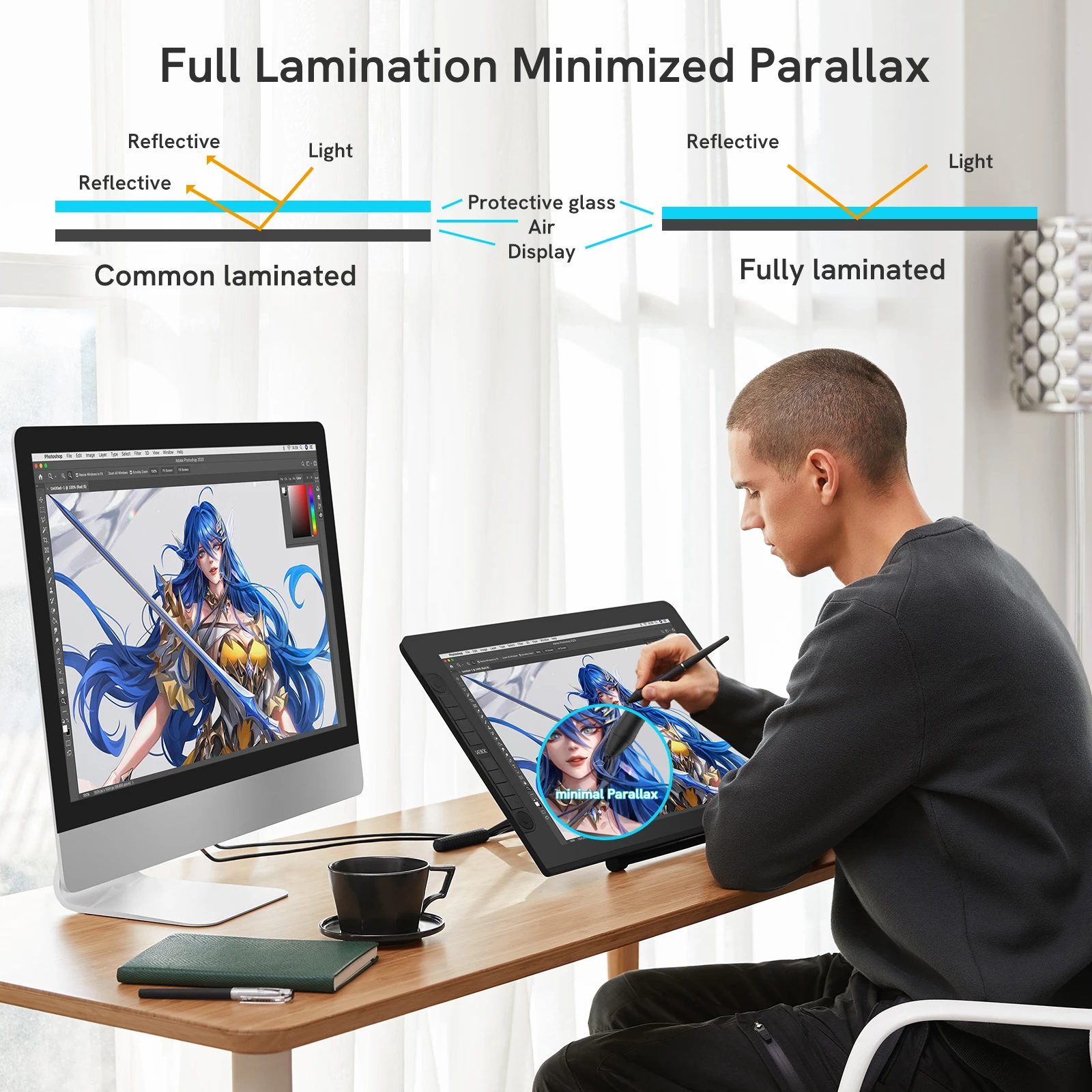 Large Screen 21.5 Inch Drawing  Display Tablet with Screen for Artists