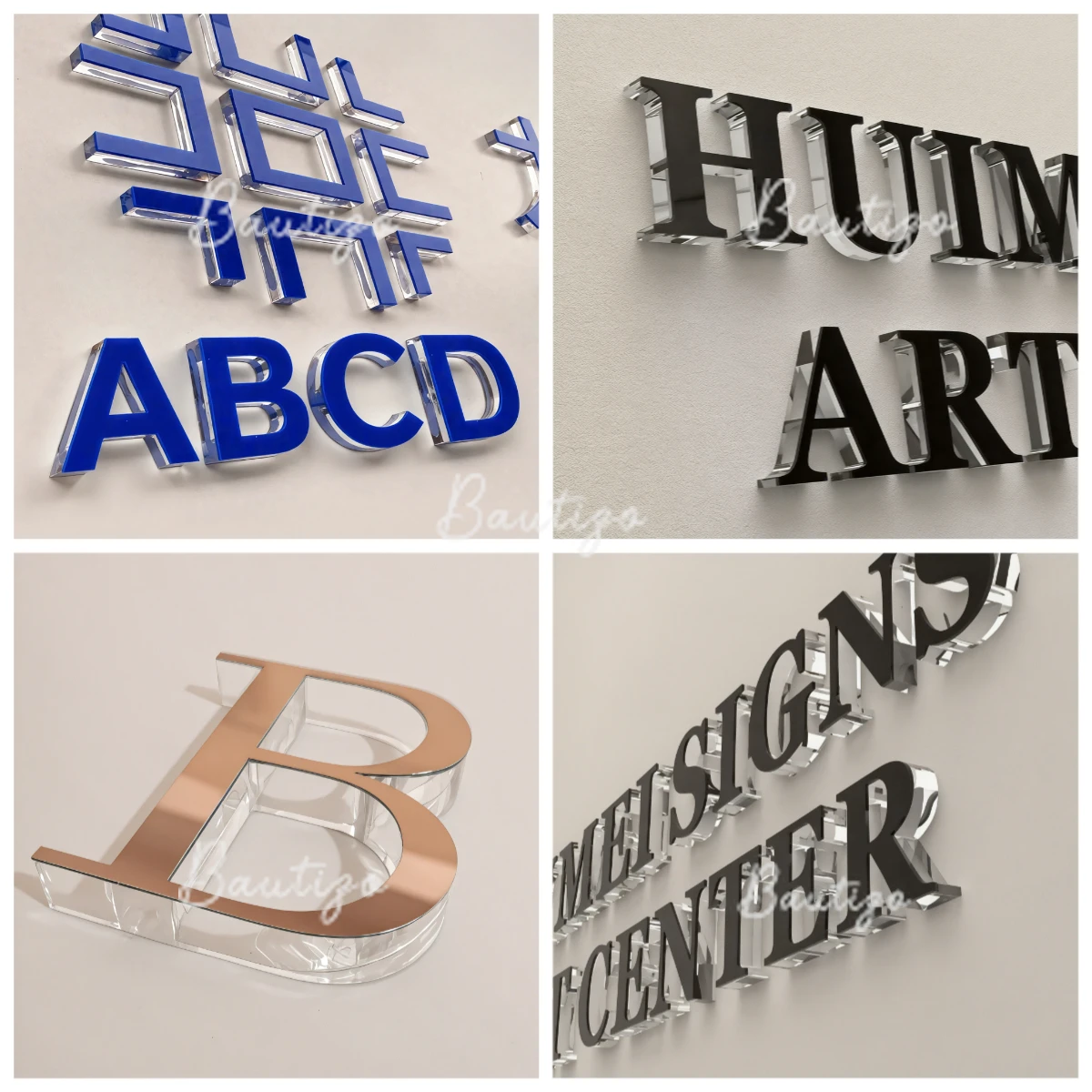 Custom Acrylic Signs Light Sign Shop Signage Led Behind English Letters to Wall Logo 3d Business Poster Luminous Brand Home