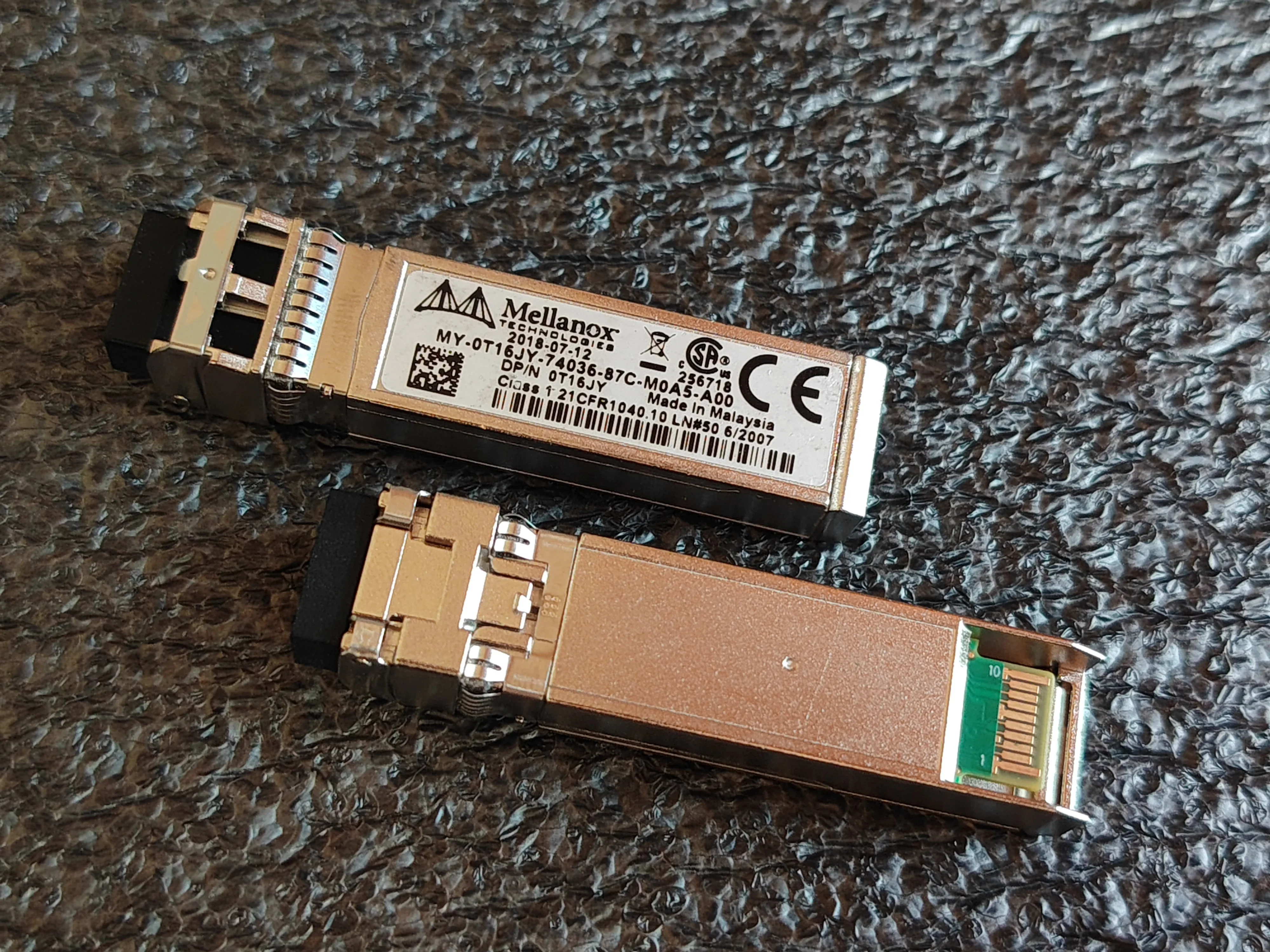 Original Mellanox SFP 10G Optical Fiber 0T16JY 10GB SR 850nm Transceiver MY-0T16JY-74036-87C-M0A5-A00