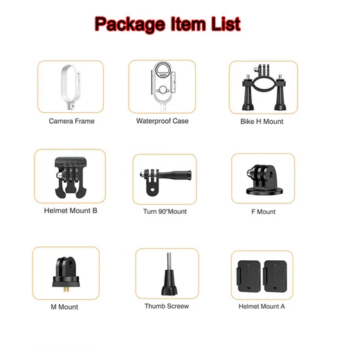 Imagen 2 del producto Caja de accesorios suplementaria de H88 Mini cámara de acción casco de conducción de ciclismo impermeable reducción de ruido de viento