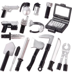 MOC Weapons Building Blocks SWAT Soldiers Gun Arms Laptop Computer Sickle Pistol Dagger Axe Bricks Toys Boys Gift