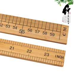 Tailor Special Ruler High Quality Bamboo Ruler M Clothing Measuring Tape Volume Bed Cover Straight Wooden Ruler Market Inch Chi