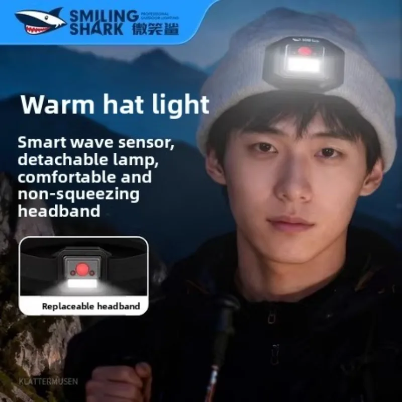 New Hat Light Induction Headlamp Super High Bright Long Range USB Rechargeable Head Mounted Outdoor Work Warm Durable Compact