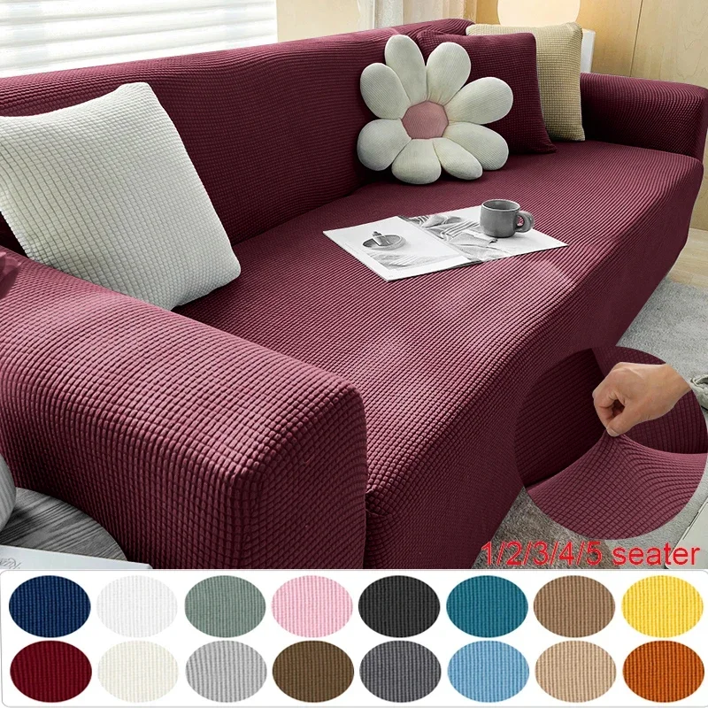 Jacquard Sofa Cover Stretch Couch Cover Sectional L Shape Sofa Slipcover Cheap Corner Armchair Sofa Cover For Living Handiwork