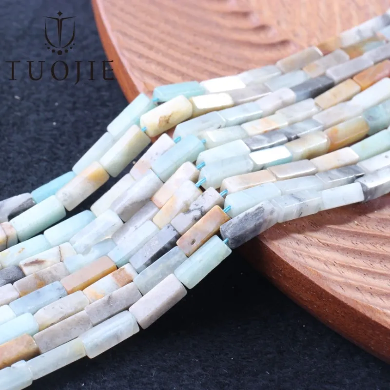 

Cheap New 4x13mm Amazonite Tiger Eye Beads Loose Rectangle Shape Stone Beads for Bracelet Keychain and DIY Jewelry Making