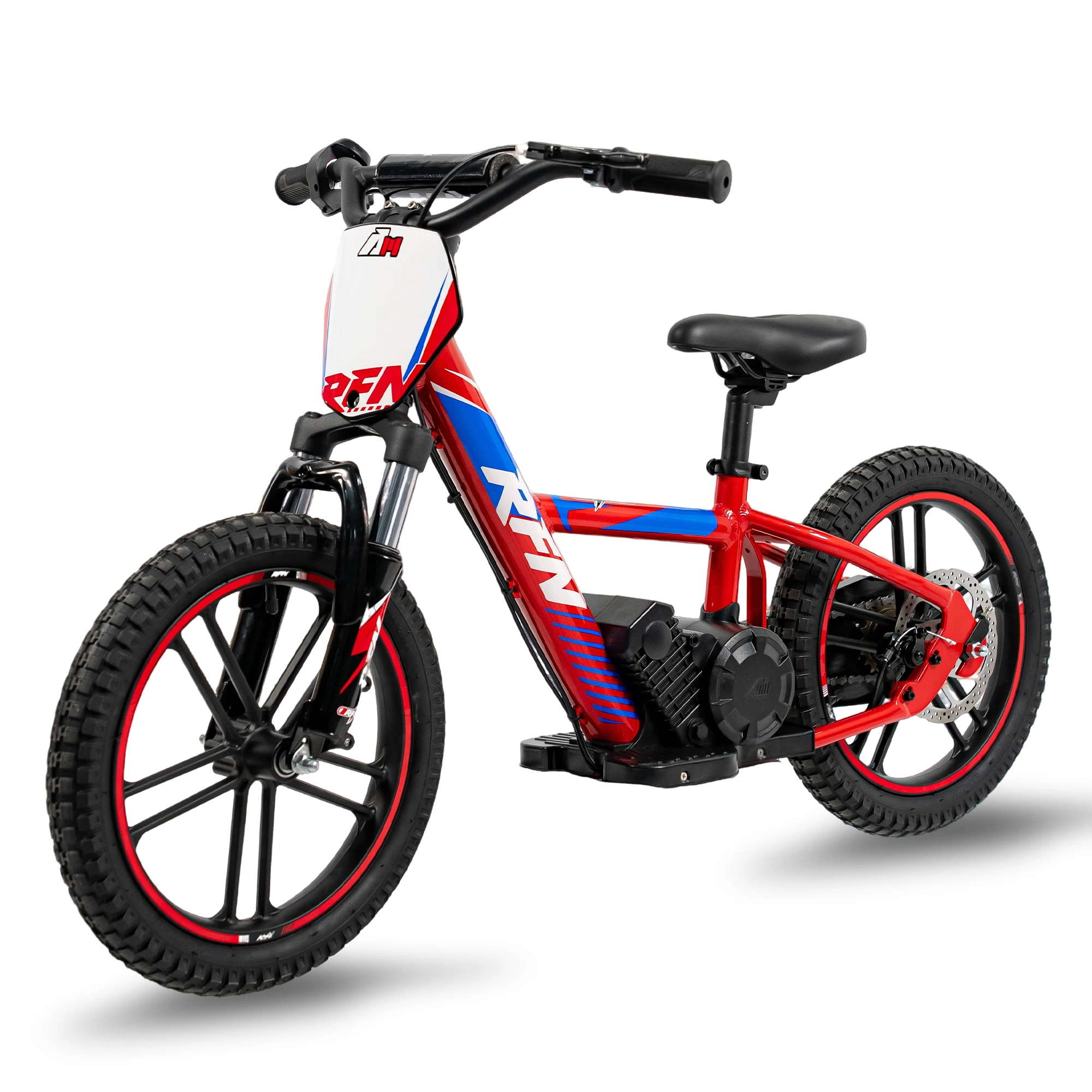 Bicicleta elétrica da sujeira RFN, bicicleta máxima de equilíbrio do motor de 500 W para crianças, 16 MPH e 3 velocidades e pneus off-road de 16 polegadas Ebike para maiores de 4 anos