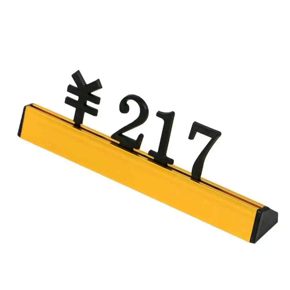 5 مجموعات/وحدة علامة سعر أرقام قابلة للتعديل مع قاعدة ألومنيوم للمجوهرات سعر الدولار عرض مكعب كتلة كيت لمتجر البيع بالتجزئة #4