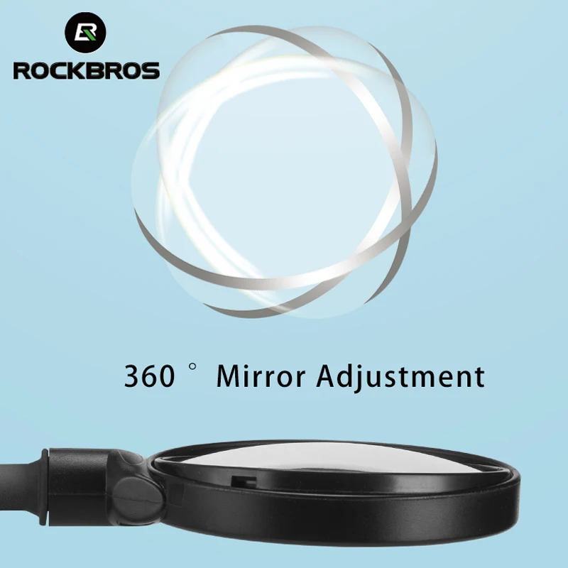 ROCKBROS Bicycle Bike Mirror 360 ° Adjustable HD Acrylic Minute surface Electric Moto Moped Rearview Mirror Bike Accessories