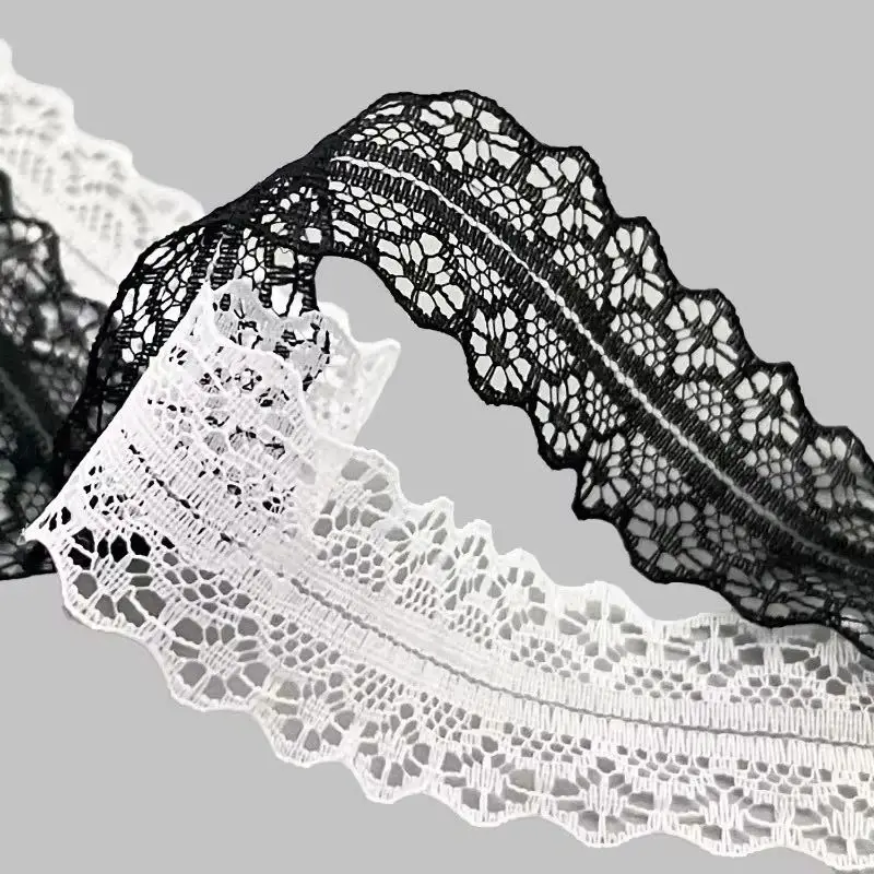 1 Pair Girls Lace Shoelaces Casual Shoes 2.9CM Width Flat Shoelace for Sneakers Black White Shoe Laces Accessorices Shoelace