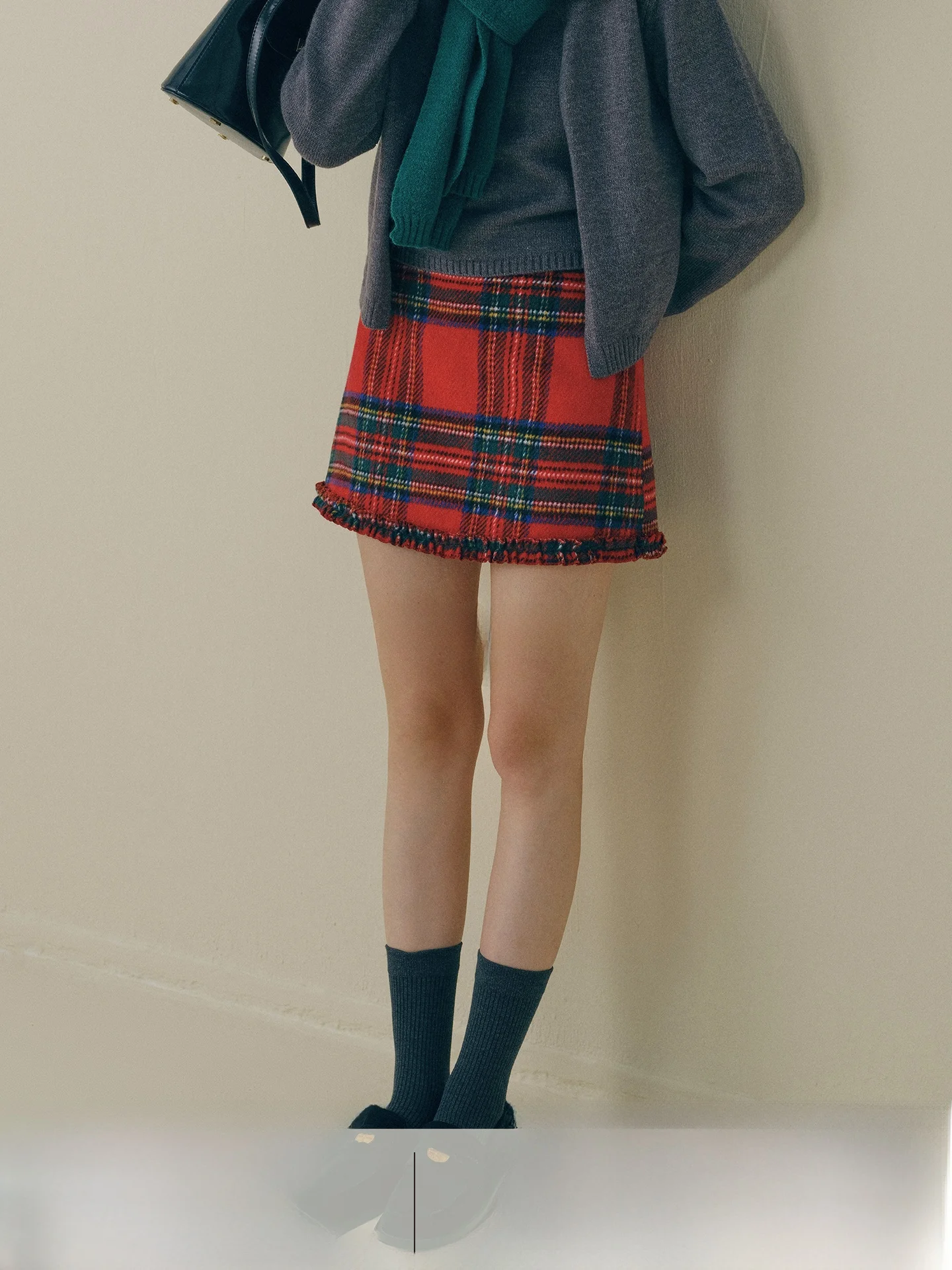 

Ретро-юбка в клетку Rina Berry с кружевным декором, повседневная юбка для женщин, средняя талия, полиэстер