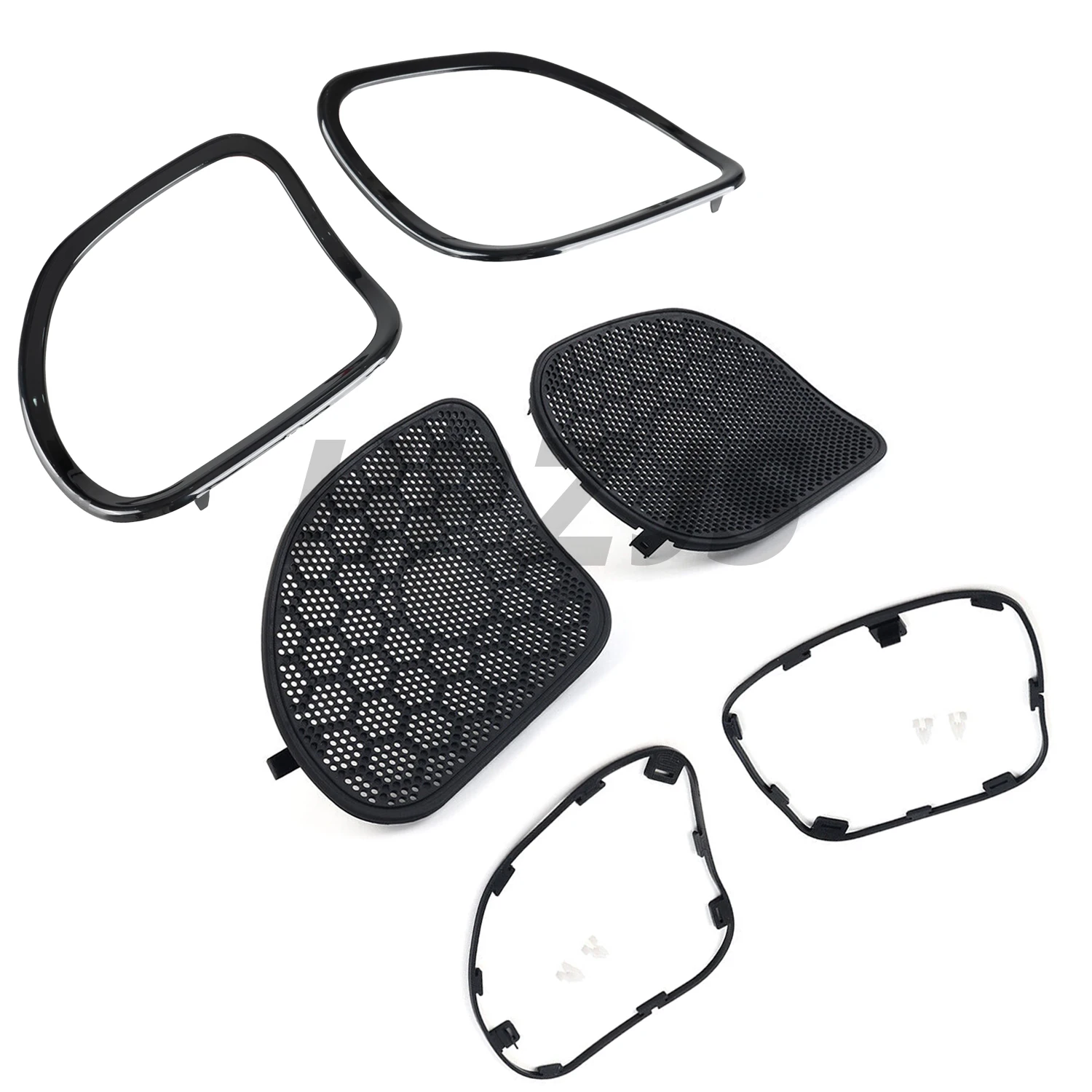 Motorcycle Front Fairing Speaker Mesh Grill Cover Trim For Harley Touring Road Glide Limited FLTRK Special FLTRXS 2015-Up Black