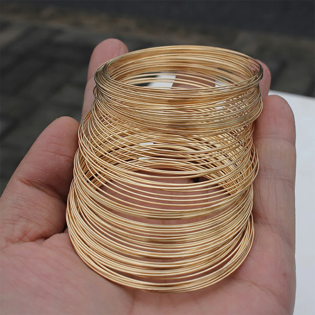 

60Pcs Bangle Wire Alloy Jewelry Making Necklace Circles DIY Ring Material Tool Lightweight Portable Fashion Accessories