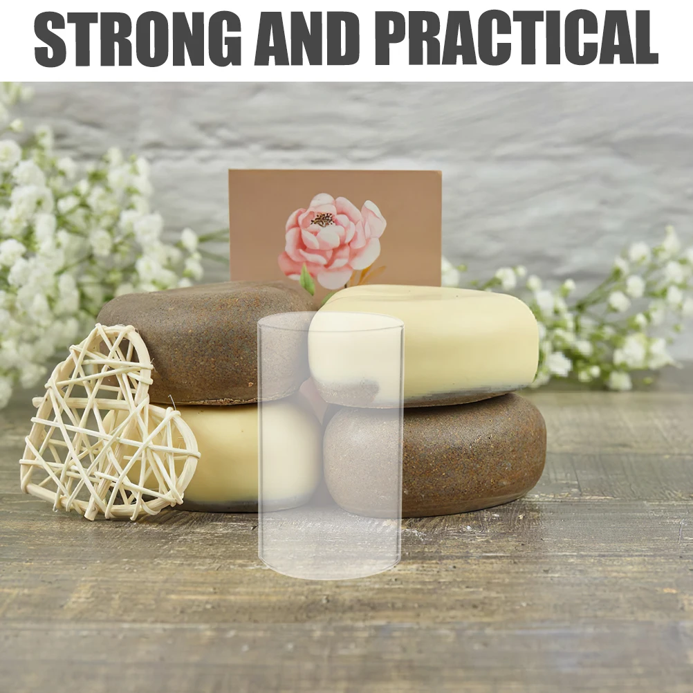 

4Pcs Simple Glass Cover Containers High Quality Borosilicate Windproof Creative Decoration Cover