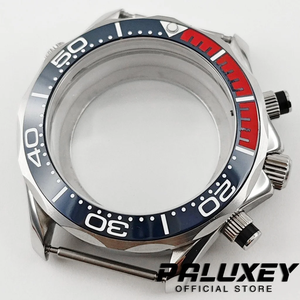 VK63 41mm Multy-functional Quartz Chronograph Watch Case Sapphire Glass Fit For VK63 VK64 Movement Seamaster 300 Watch Case