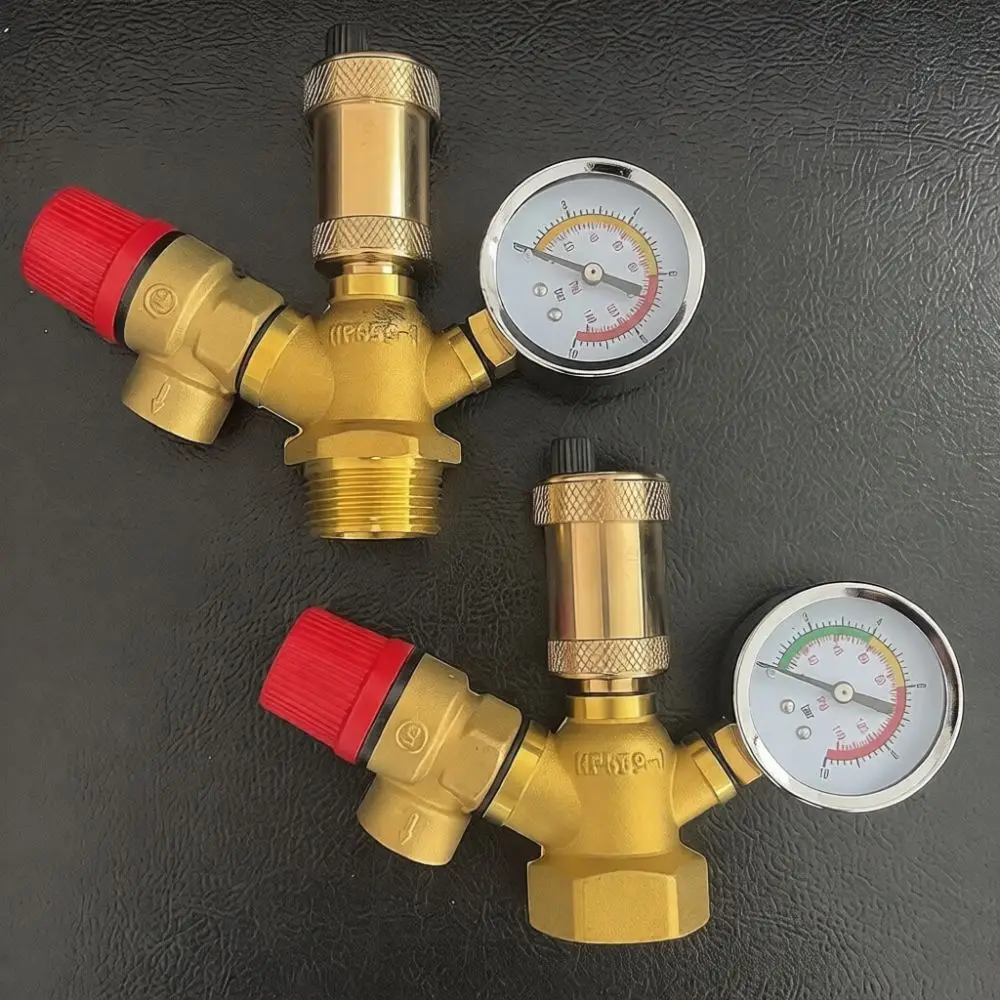 Solid Copper Automatic Air Vent Valve Pressure Relief Gauge For HVAC Boiler Heating System Pipe Hardware