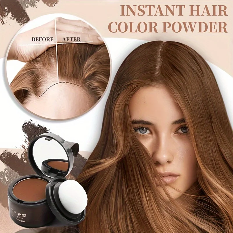 2pcs Set of Hairline Powder Plus Brush,Eyebrow Powder and Contouring and Three-in-one Combination with Chin Line Powder,48-hour