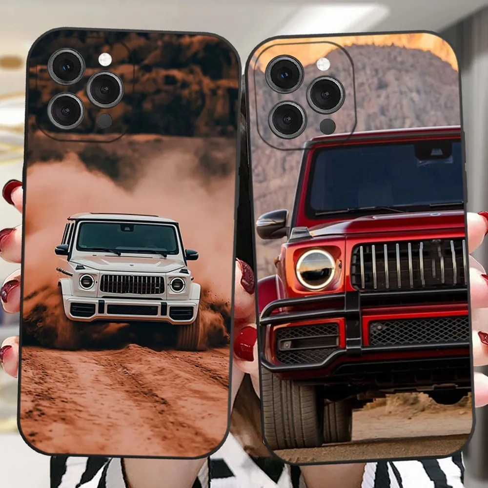 Car M-Mercedes-ES G Phone Case For iPhone 16,15,14,13,12,11 Plus,Pro,Max,XR,XS,X,7,8 Plus,SE,Mini Silicone Soft