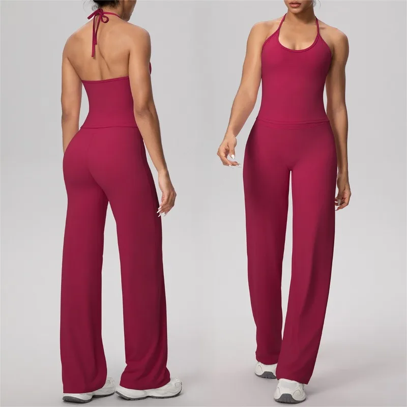 

Бесшовный комплект для йоги для женщин, быстросохнущий спортивный жилет с ремешками Cloud Feel, прямые брюки с высокой талией для бега, фитнеса, тренировок