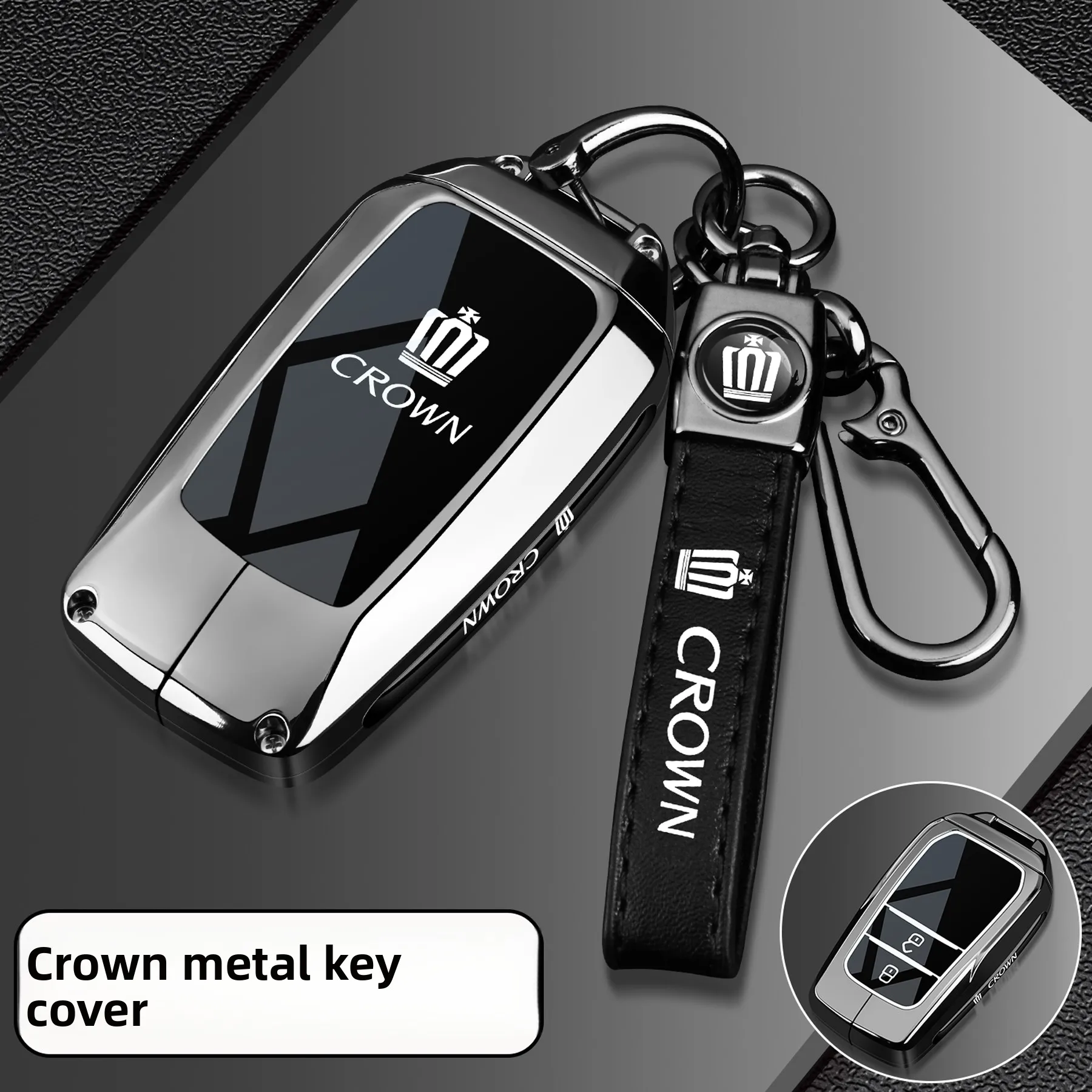 

For Toyota Crown Land Release Keycase 2024 13th and 14th Generation Crown Car Special Shell Leather Full Buckle