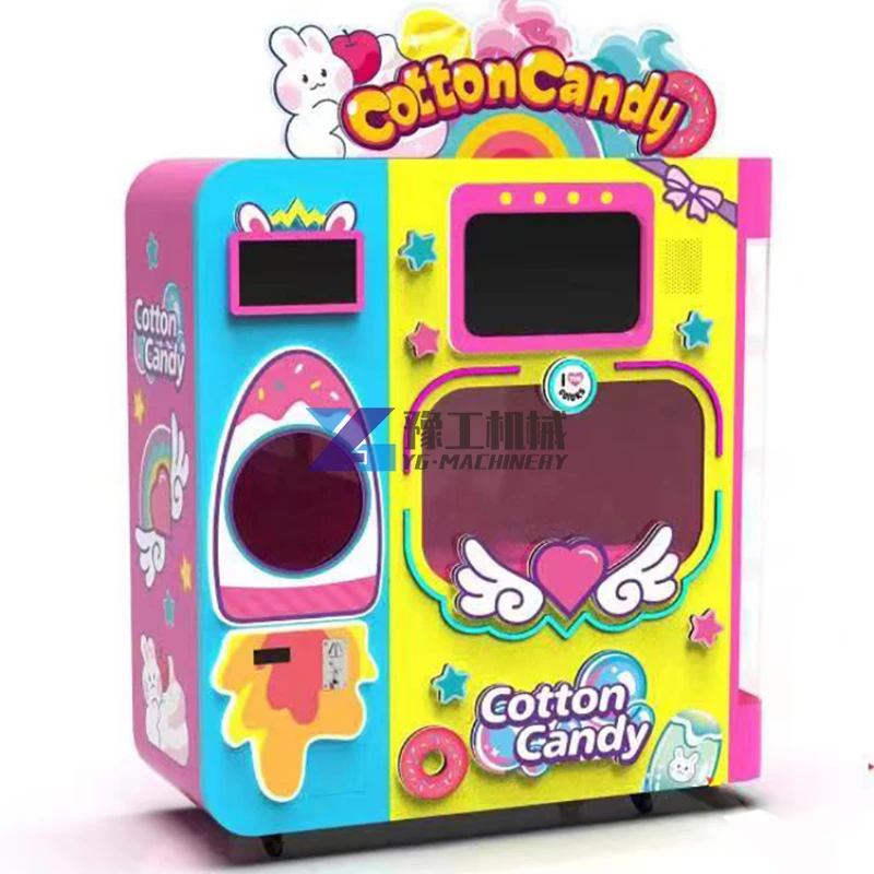 Automatic Commercial Candy Floss Cotton Candy Vending Machine Sweet Sugar Cotton Candy Machine for Sale