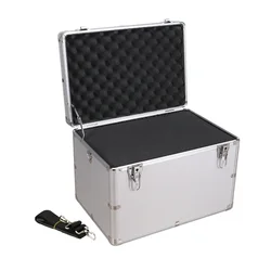 Heavy-Duty Protective Aluminum Hard Case Portable Storage Box with Customizable Foam, Strap, for Camera Tool,44x30x31cm 하드케이스