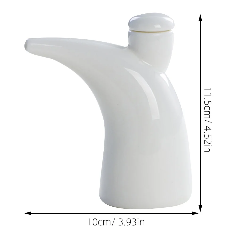 

White Ceramic Seasoning Bottle Stylish Kitchen Spice Kettle Fresh Storage Bottle for Home Restaurant Spice Kettle