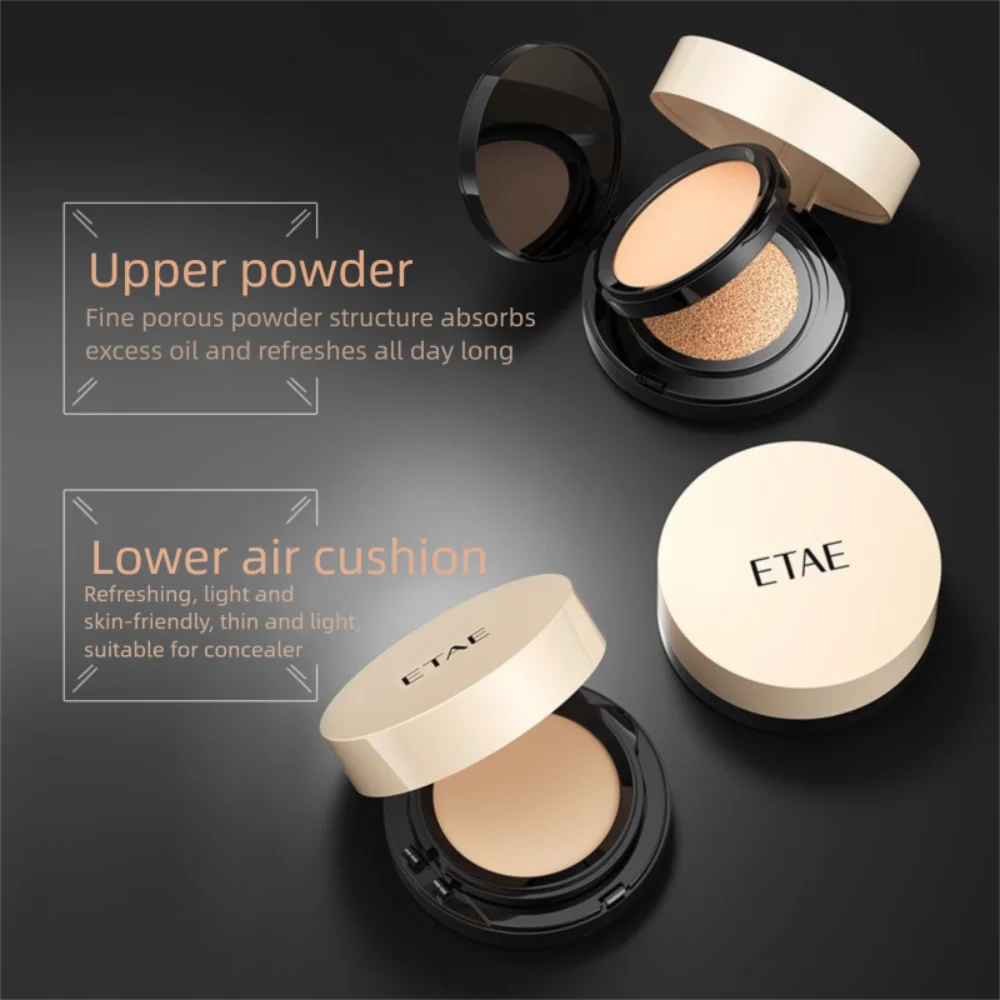 

New 2 in 1 Air Cushion Powder Long-lasting Waterproof BB Cream Sweat-proof Non-stuck Powder Covering Foundation for Face Makeup