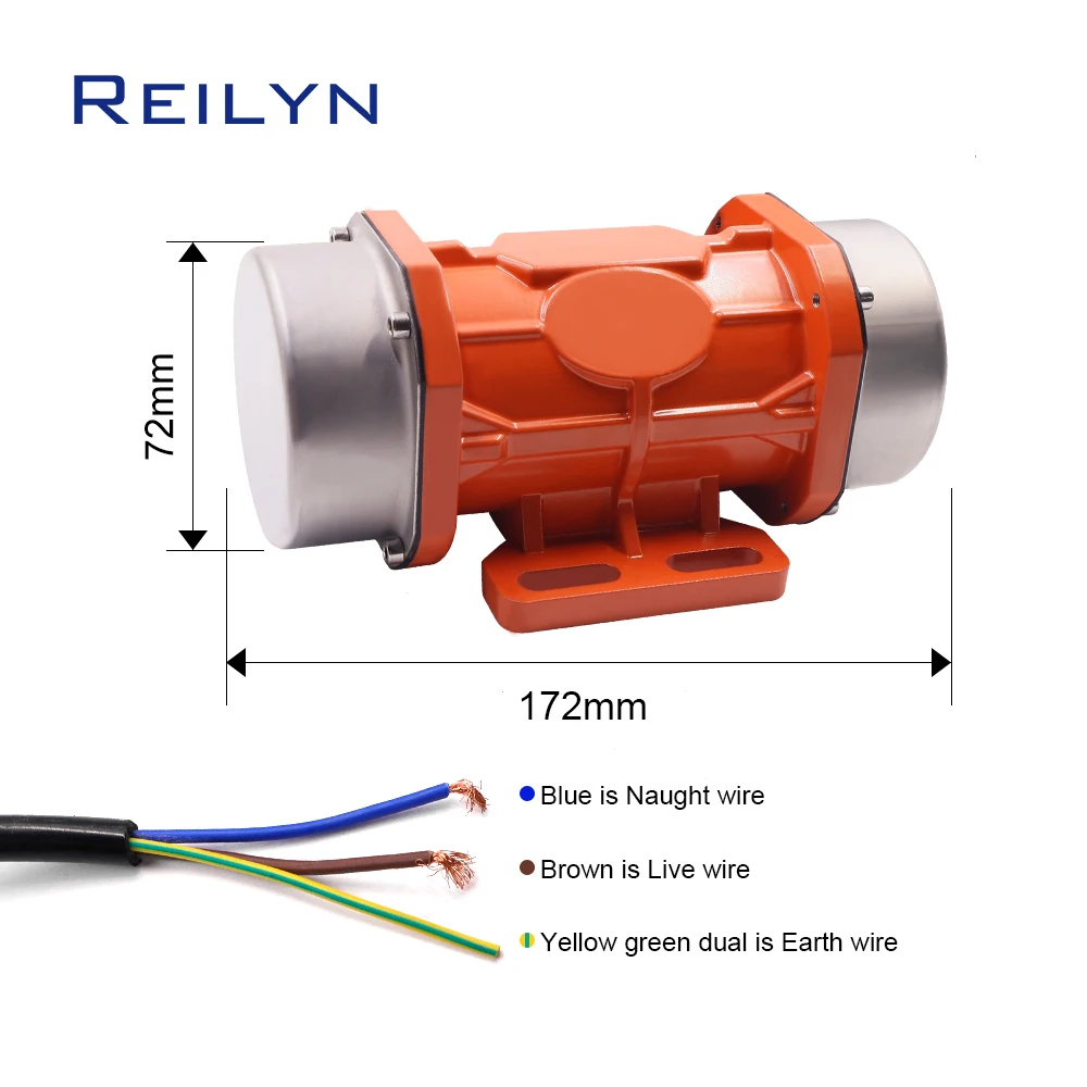 120W Concrete Vibrator Motor 220V 3600rpm Single Phase High-power Motor for Filter Food, Grain, Construction Concrete