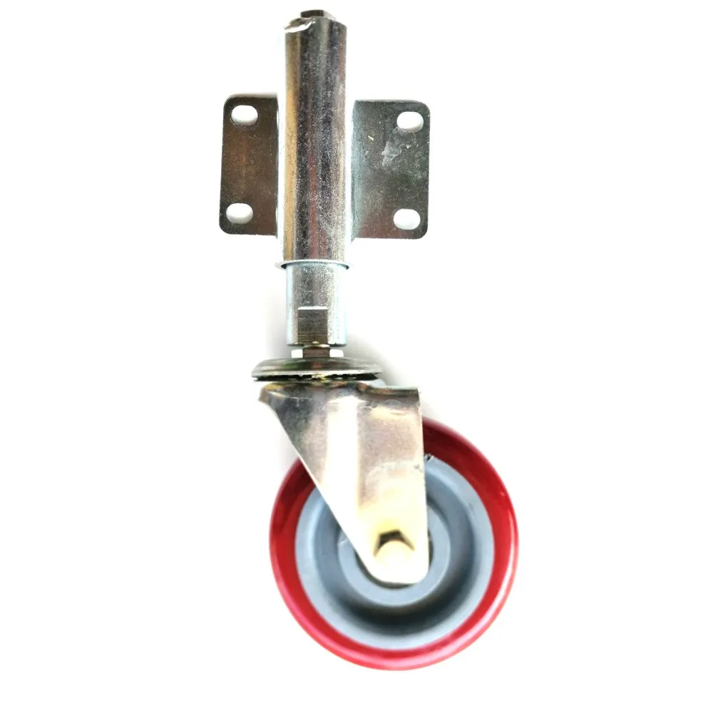 

5 inch Mute door spring gate wheel heavy duty caster high and low telescopic shock wheel iron door wheel brake optional