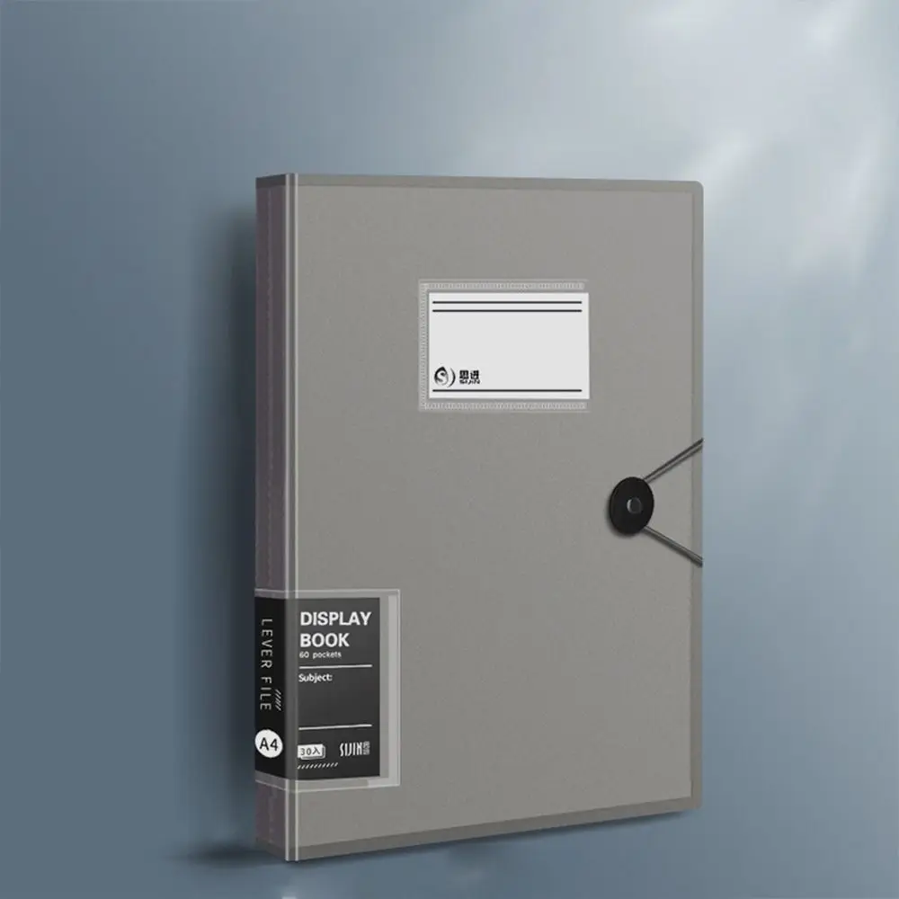 5 Colors Portable Office A4 File Folders Documents Clip Loose Leaf Binder Test Paper Receipt Holder Paper Organizer