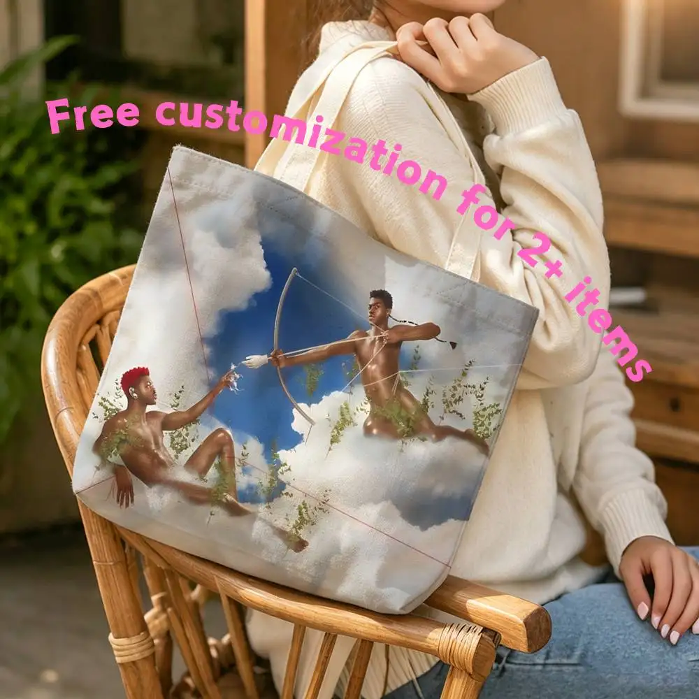 Old Town Road Lil Nas-X Waterproof Lined Canvas bags suitable for going to class, shopping, gifts, and commuting
