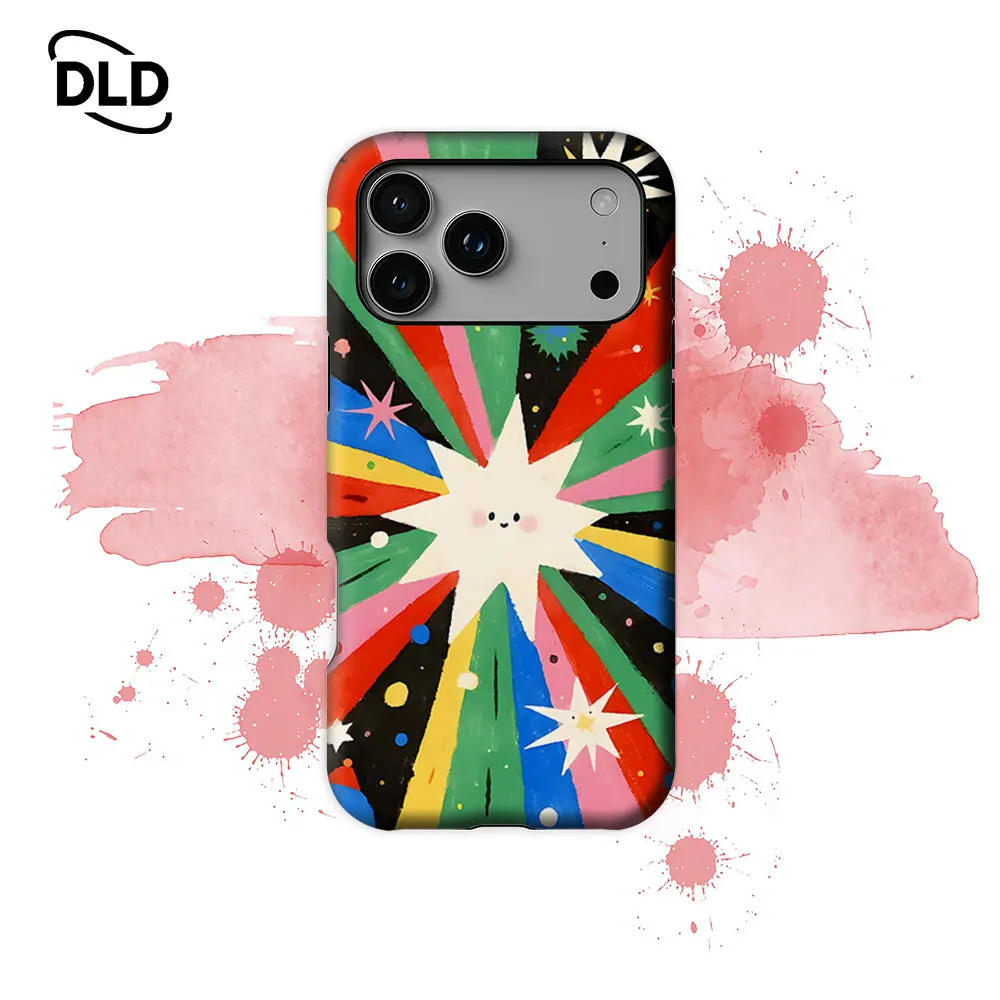 Regenbogen-Sternenexplosion Handyhülle für magnetische Handyhüllen für iPhone 17 16 15 14 13 Pro Max Plus – Robuste Einzel- und Doppelschicht-Hülle
