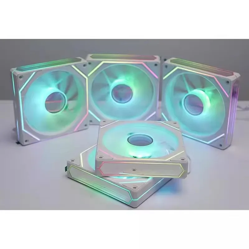 ICE Whale Prism 6PRO PC Case Fan 12cm 3-sided Infinite Mirror 5V 3PIN ARGB Płyta główna Synchronizacja oświetlenia 4PIN PWM Cichy wentylator chłodzący