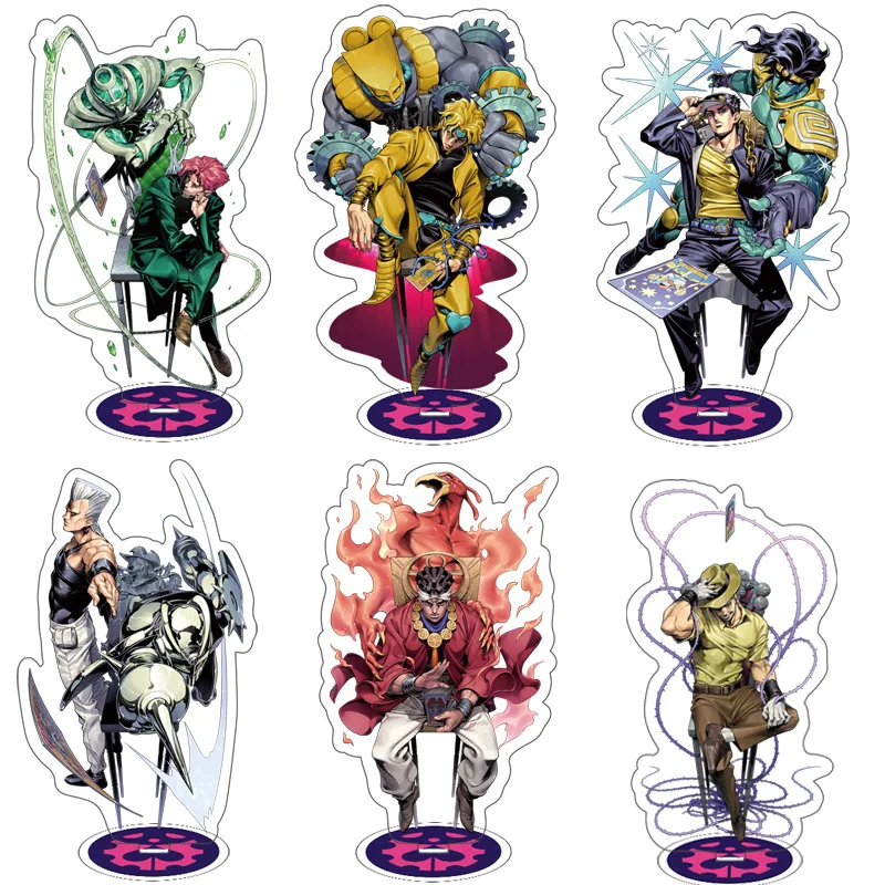 Anime Figure JoJo Bizarre Adventure Cute Cosplay Acrylic Stand Model Plate Desk Decor Standing Sign Keychain for Friend Gifts