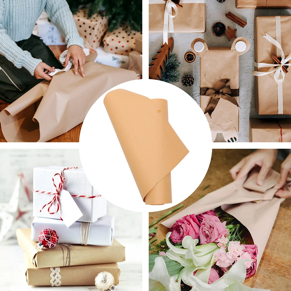 1 Rolle robuste braune Bastelpapierrolle zum Selbermachen, Verpacken, Geschenkverpacken, Blumenstrauß, dekorative Kunst, Kunsthandwerk