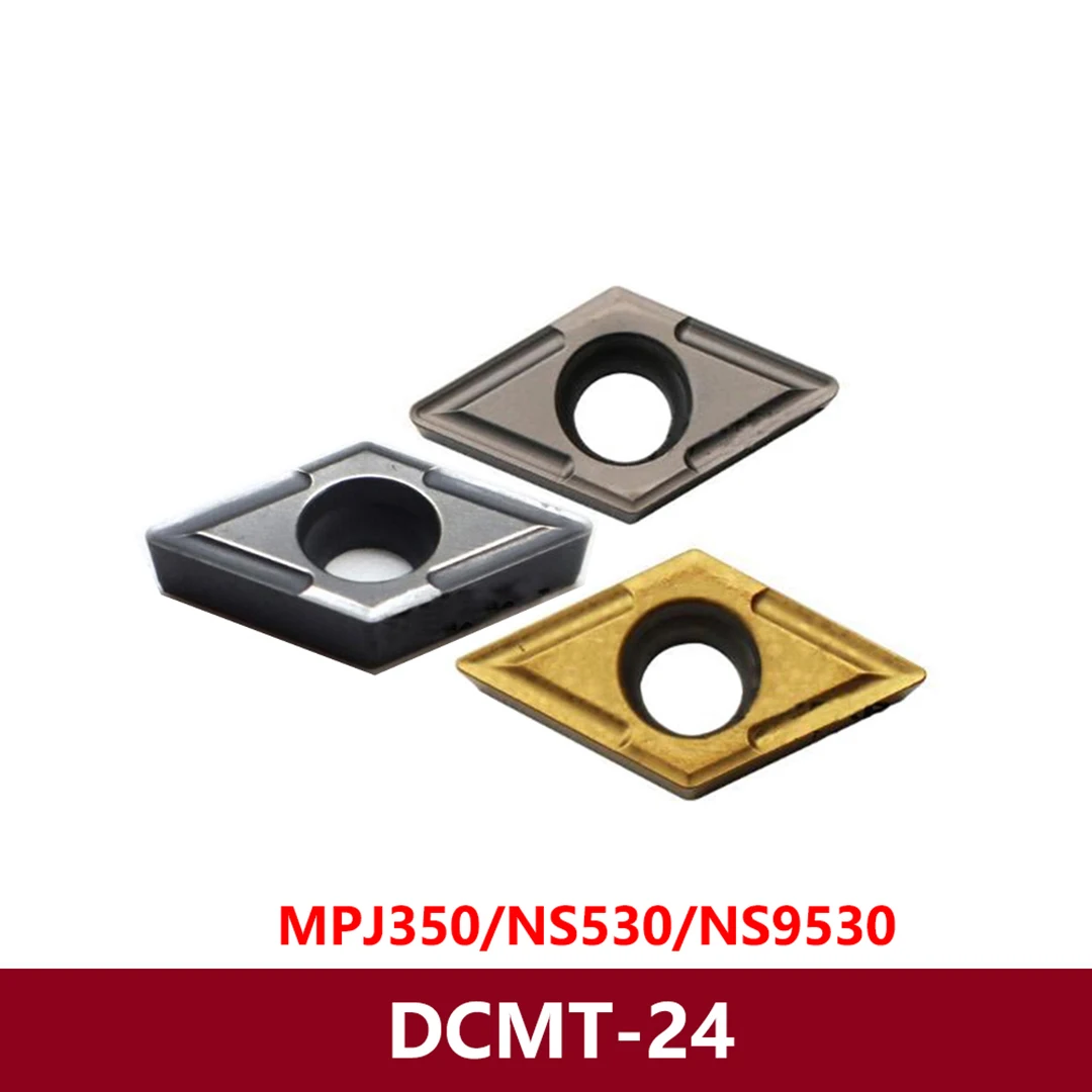 Original DCMT070202 DCMT070204 DCMT070208 DCMT11T302 DCMT11T304 DCMT11T308 24 PS T9125 NS530 AH725 Carbide Inserts CNC Tool DCMT