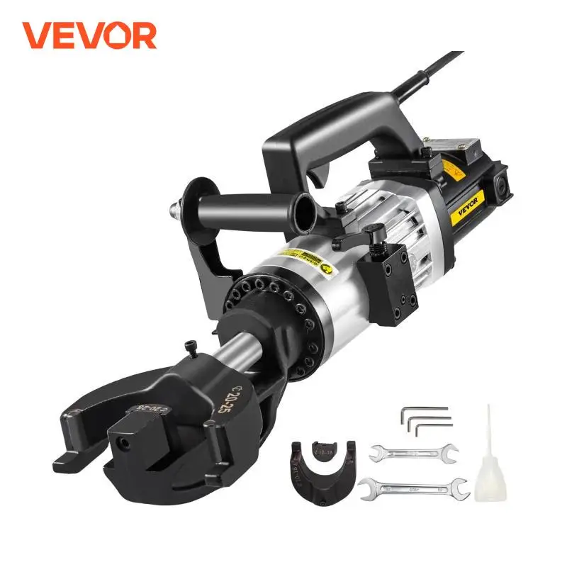 VEVOR Handheld 1500W Electric Hydraulic Rebar Steel Bender 4mm-25mm 110V Bending Speed 5 S Pure Copper Motor With Carbon Brush