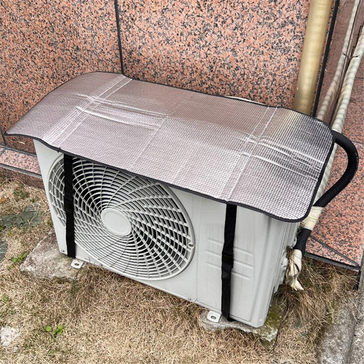 Air Conditioner Cover Outdoor Energy Saving Rainproof Cover Air Conditioner Dust Prevent Fire-Proof Sun Exposure Cover L