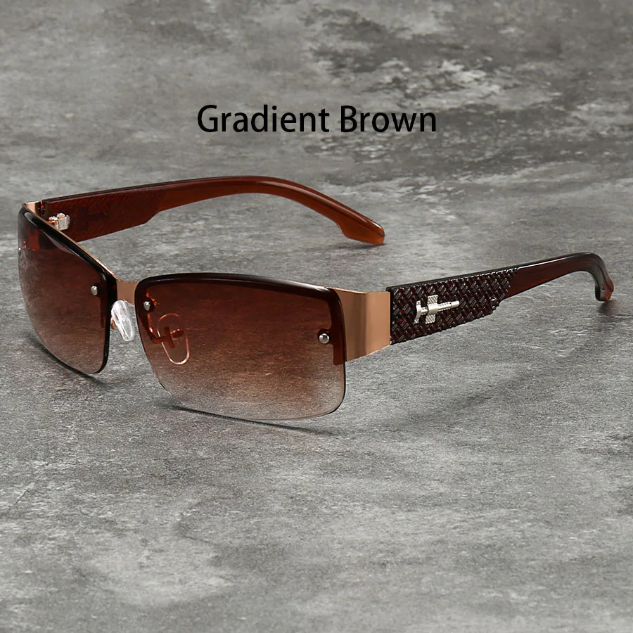 8PCS Mode Vintage Gradienten Objektiv Männer Frauen Angeln Fahren Mann Luxus Marke Designer Sonnenbrille Brillen – Detail 5