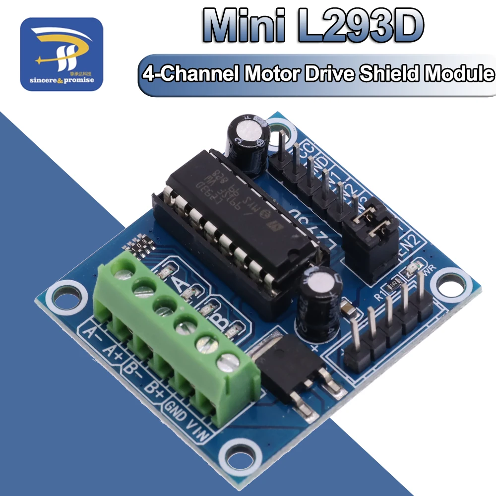 Mini 4CH L293D 4-Channel Motor Drive Shield Expansion Board Module High Voltage Current Module For Arduino MEGA 2560 MEGA2560